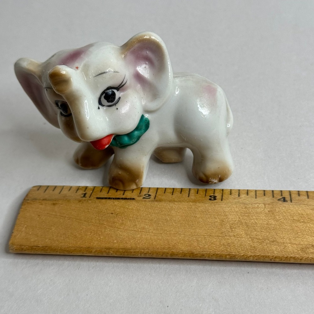 Vintage 1940's -1950's Elephant Figurine Japan Collectible Christmas Ceramic - Picture 3 of 9